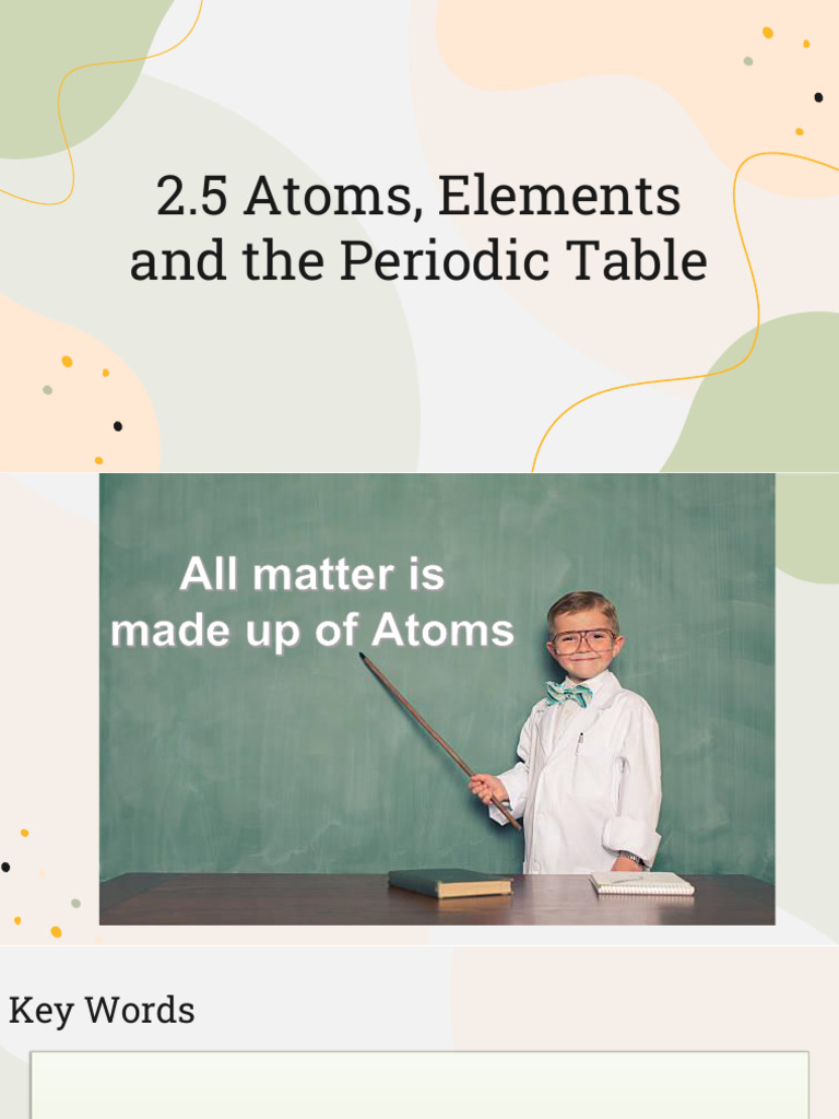 Understanding Atoms and the Periodic Table | PDF | Atoms | Chemical ...