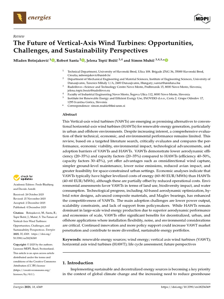 Future of Vertical-Axis Wind Turbines | PDF | Wind Turbine | Turbine