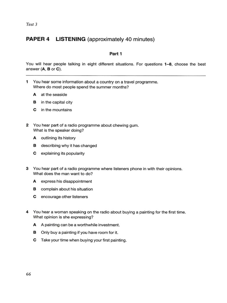 FCE Test 3 | PDF