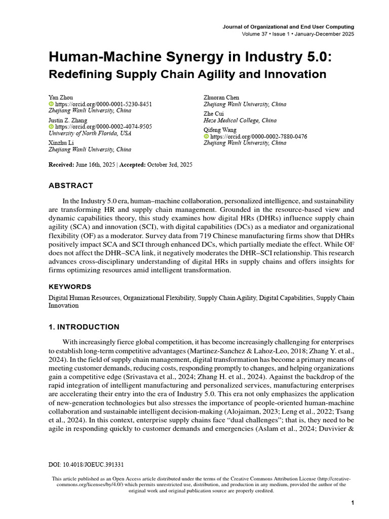 Human-Machine Synergy in Indus | PDF | Survey Methodology | Structural ...