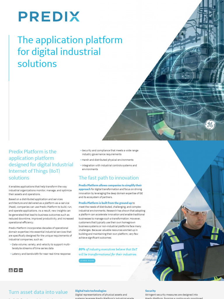 Predix Platform for Industrial IoT Solutions | PDF | Cloud Computing ...