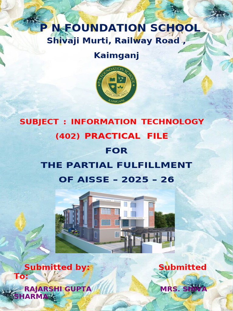 IT Practical File for Class 10 AISSE 2025-26 | PDF | Software