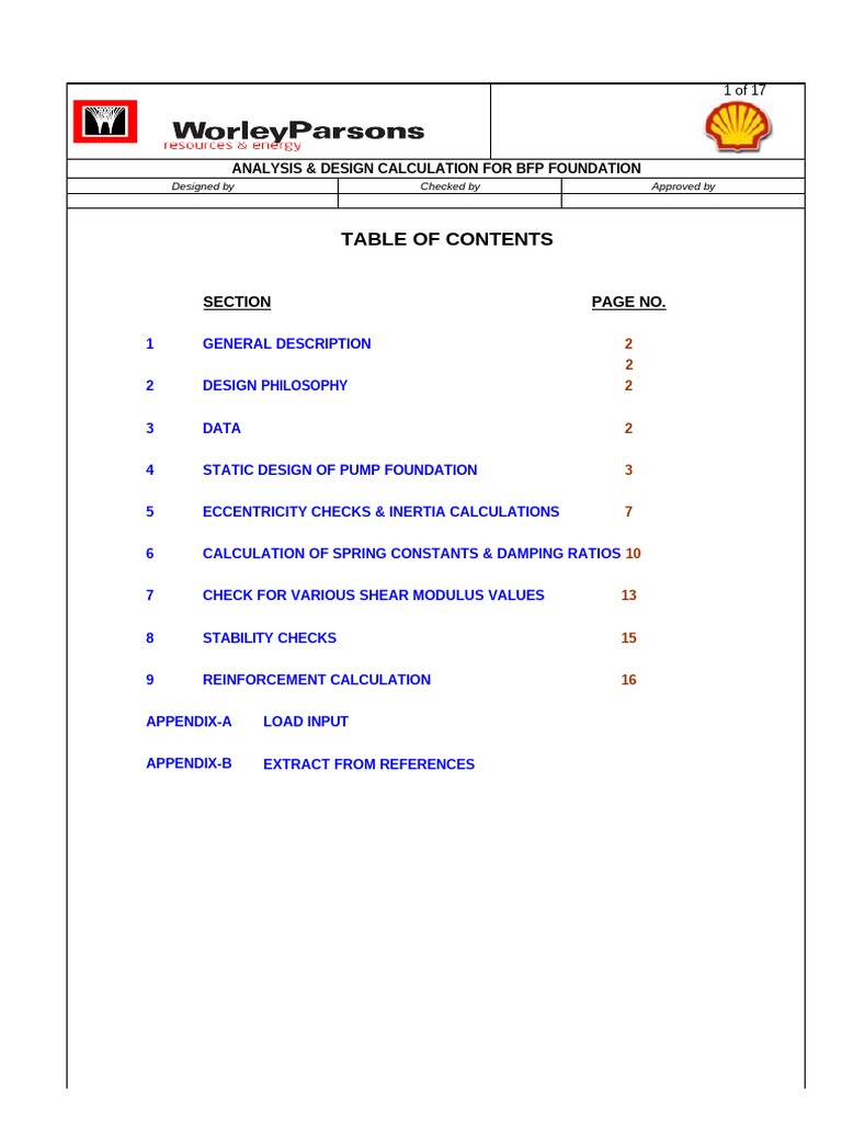 BFP Foundation Design Analysis Report | PDF | Civil Engineering ...