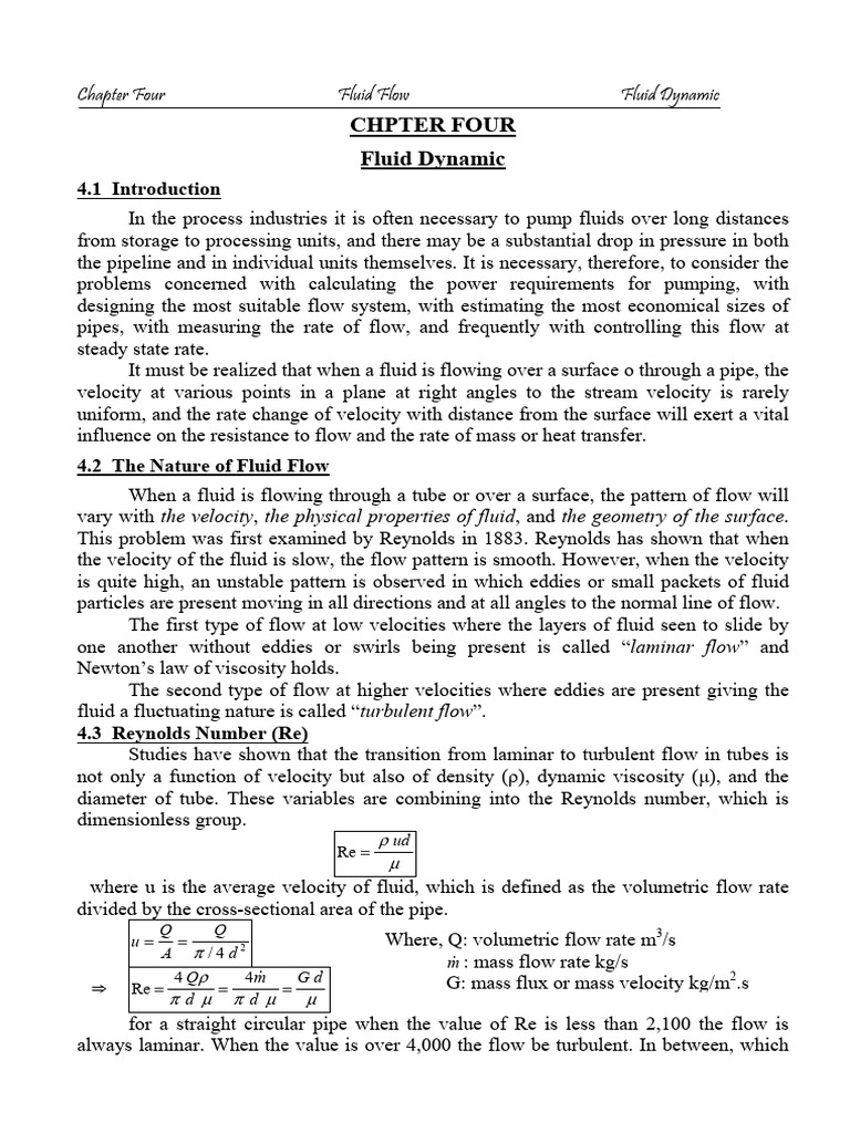 Fluid Dynamics: Flow Types & Calculations | PDF | Fluid Dynamics ...