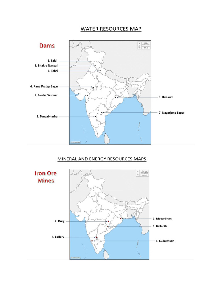 Class 10 Map Work - Term 2 | PDF