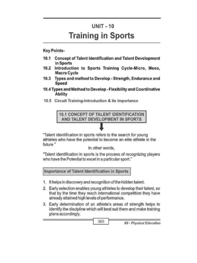 Training in Sports | PDF