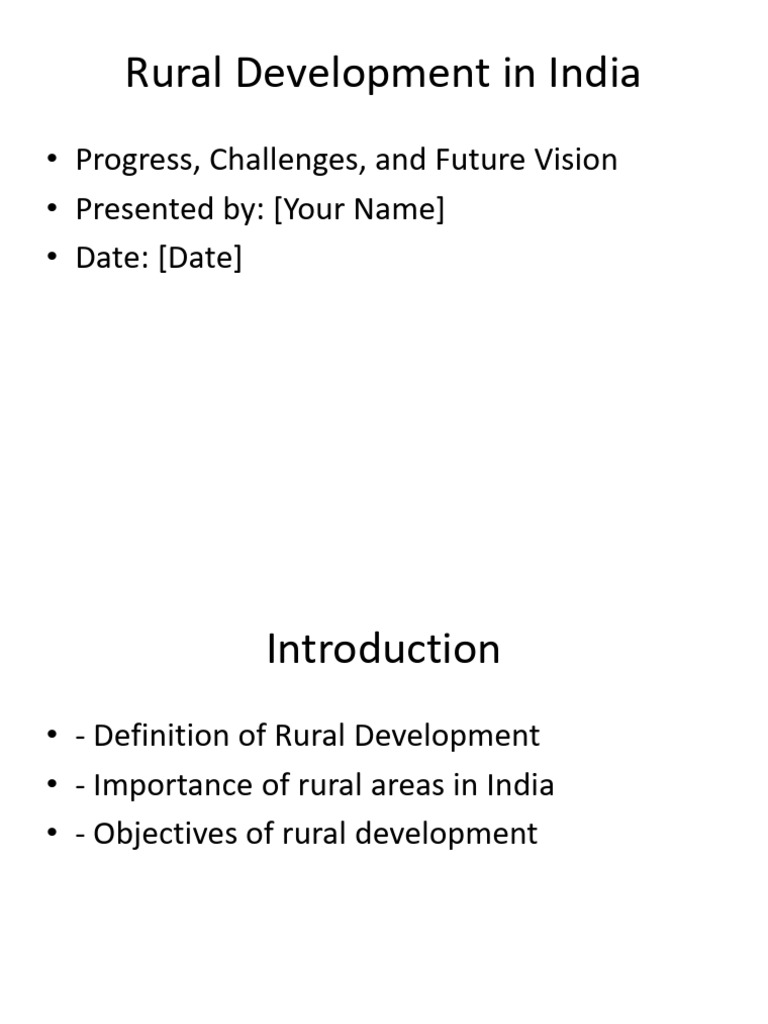 Rural Development in India: Progress & Vision | PDF