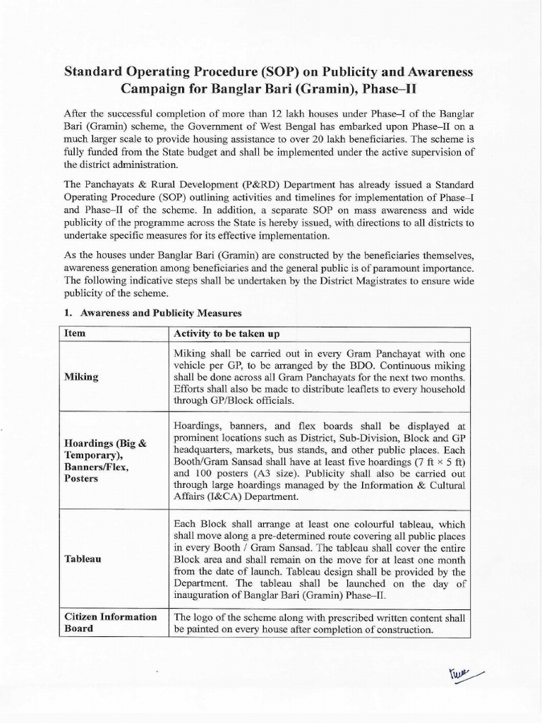 BB Phase 2 Sop | PDF