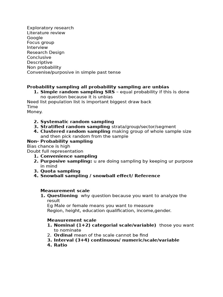 Research Design: Sampling Methods Explained | PDF