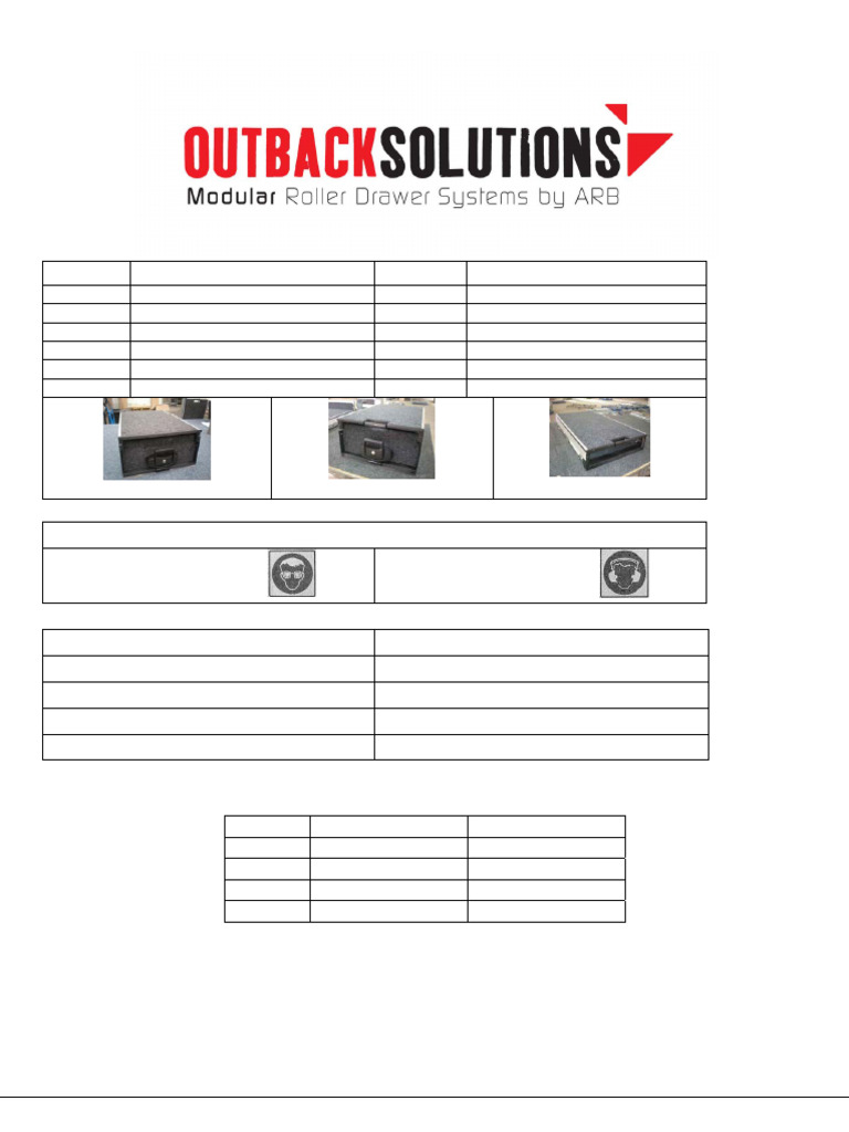 Roller Drawer Installation Guide | PDF | Motor Vehicle