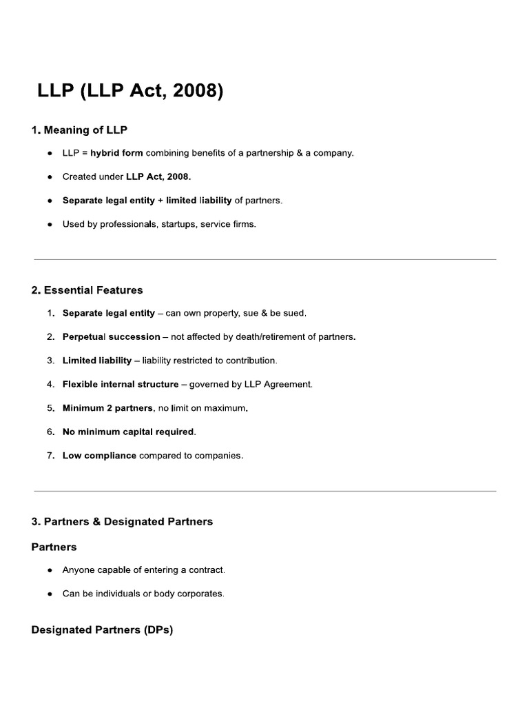 LLP Act | PDF