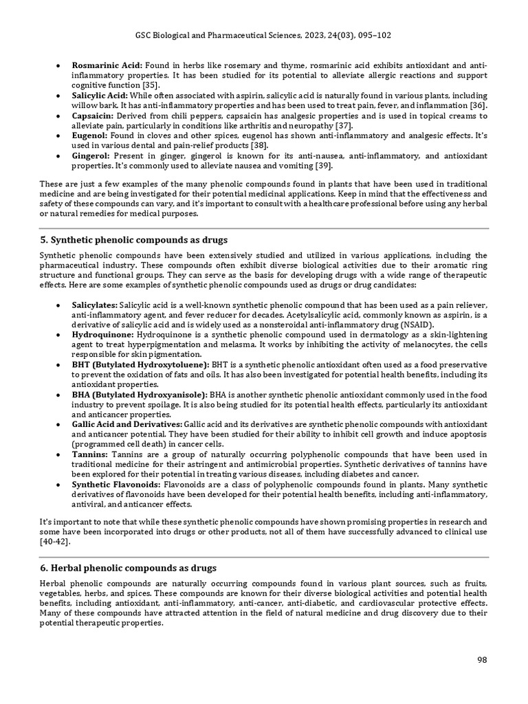 Phenolic Compounds in Medicine | PDF | Polyphenol | Antioxidant