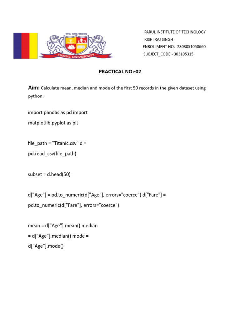 Practical No - 02 | PDF