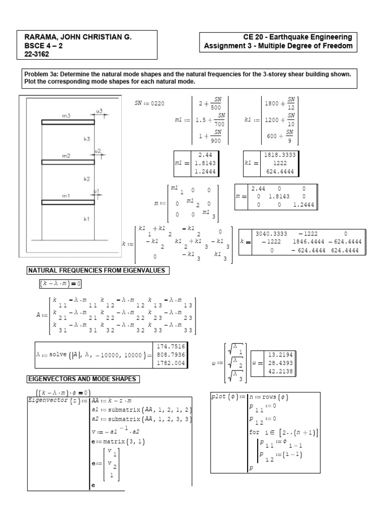 Natural Frequencies and Mode Shapes Analysis | PDF | Eigenvalues And ...