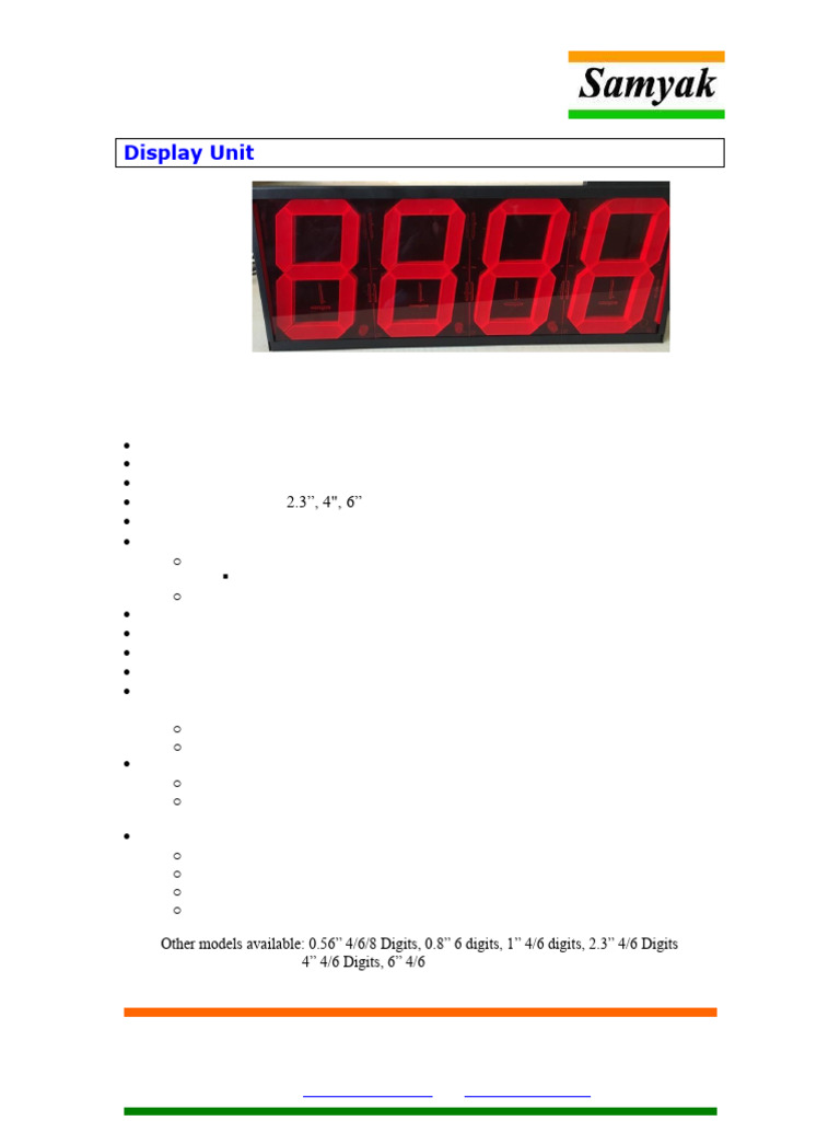Microcontroller-Based Display Units | PDF
