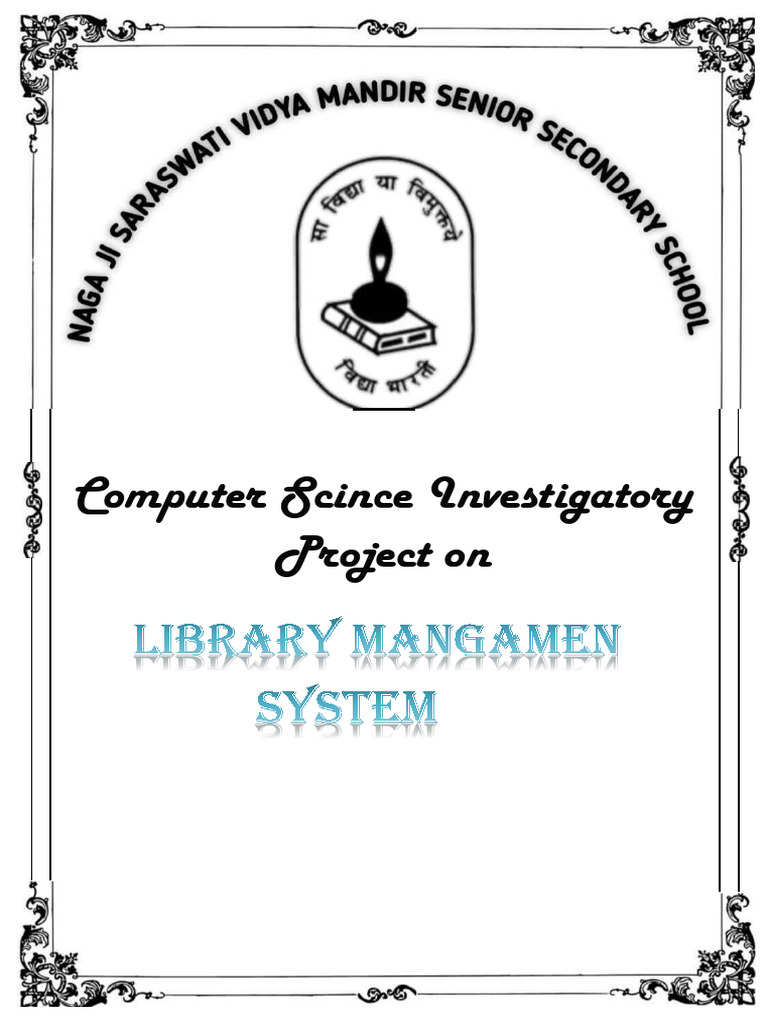 Computer Science Project: Library Management System | PDF
