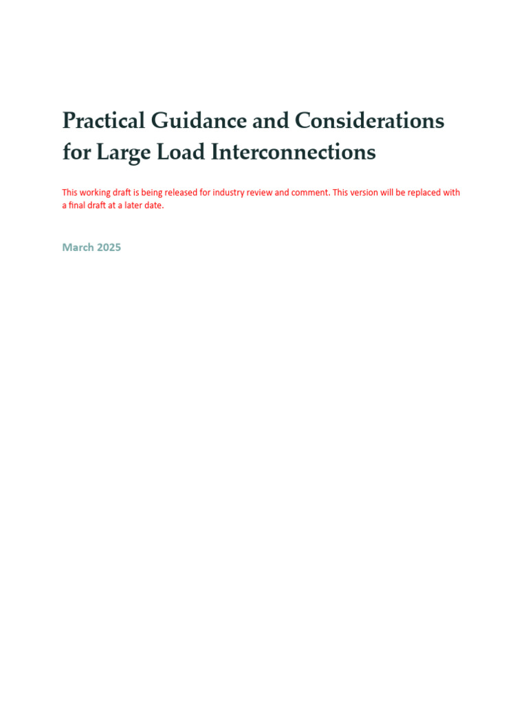 Large Load Interconnection Guide | PDF | Electrical Grid | Electric ...