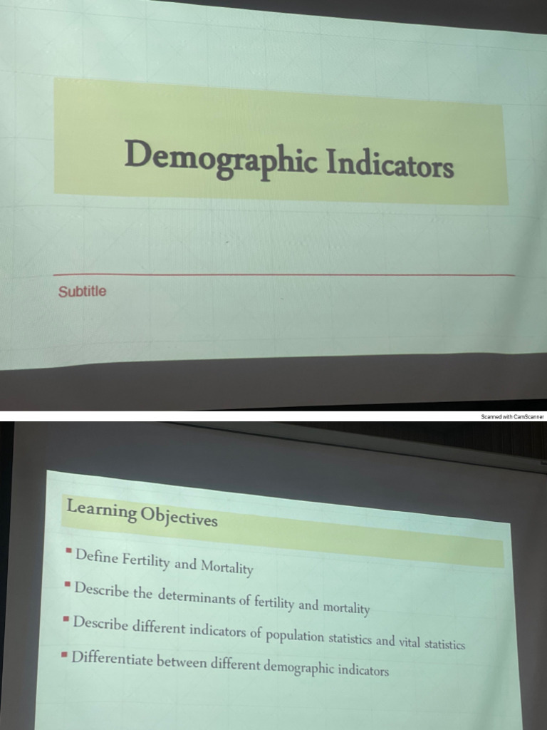 Demographic Indicators | PDF