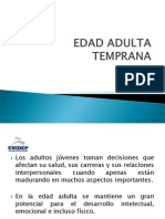 Edad Adulta Temprana, Intermedia y Tardia