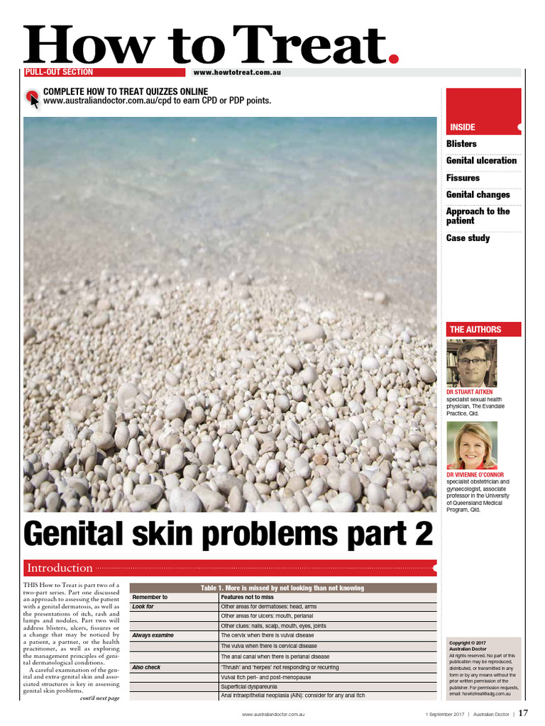 Genital Skin Problems: Diagnosis & Management | PDF | Cervical Cancer ...