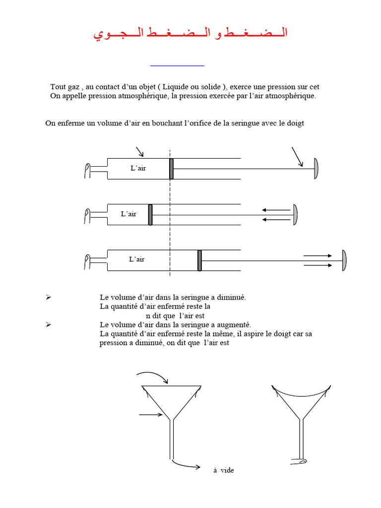 Comprendre la pression atmosphérique PDF Pression Atmosphère de — free download