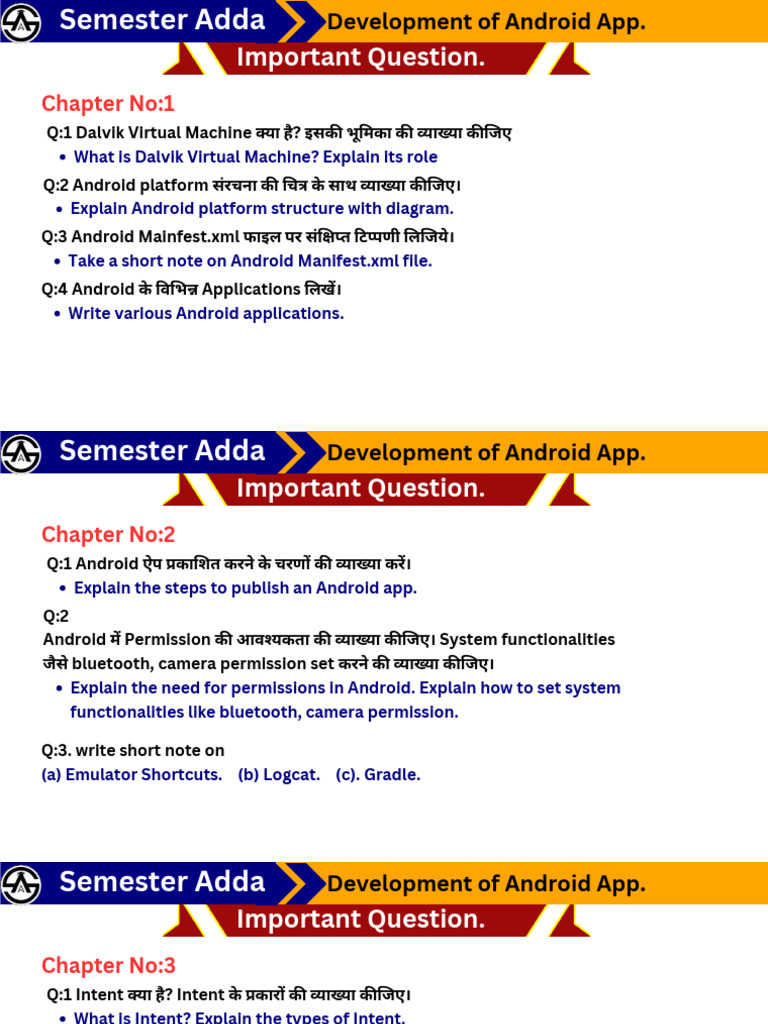 Important Question.: Chapter No:1 | PDF