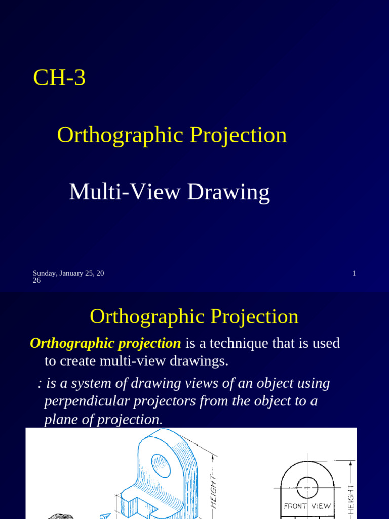 Orthographic Projection Techniques Guide | PDF | Classical Geometry ...
