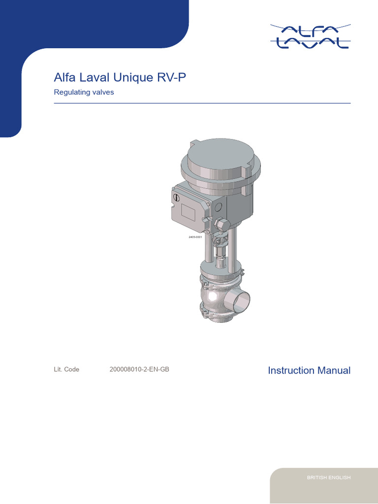 Alfa Laval Unique RV-P Valve Manual | PDF | Valve | Recycling