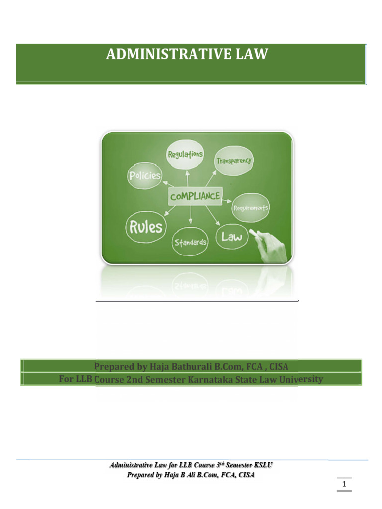 Administrative Law Overview for LLB Students | PDF | Rule Of Law ...