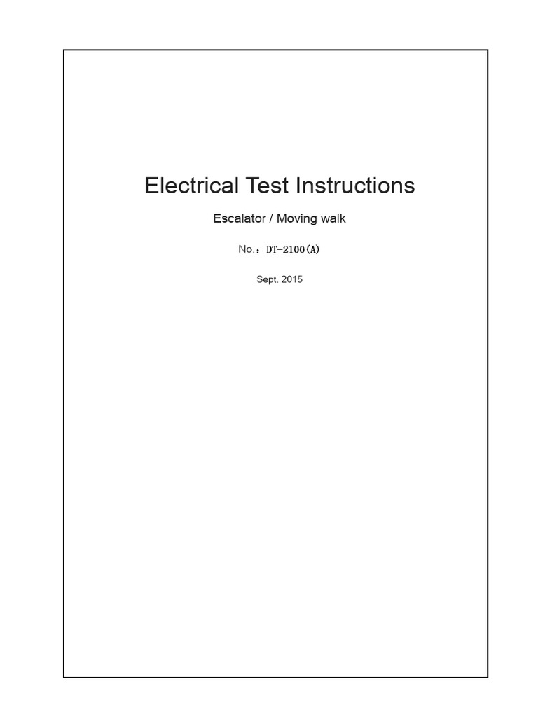 Electrical Test Instruction | PDF