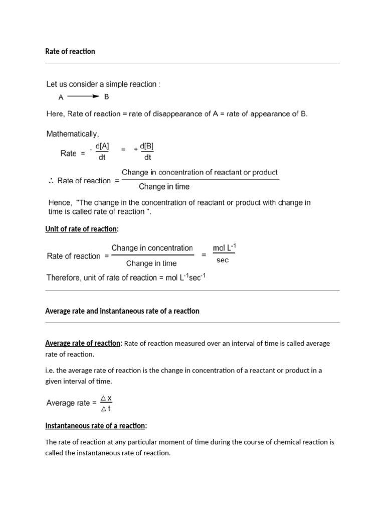 Understanding Reaction Rates and Kinetics | PDF | Reaction Rate ...