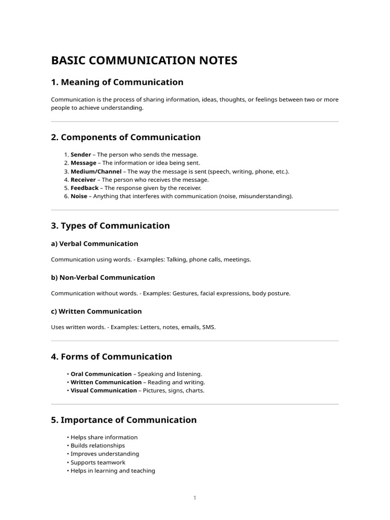 Essential Communication Concepts Explained | PDF