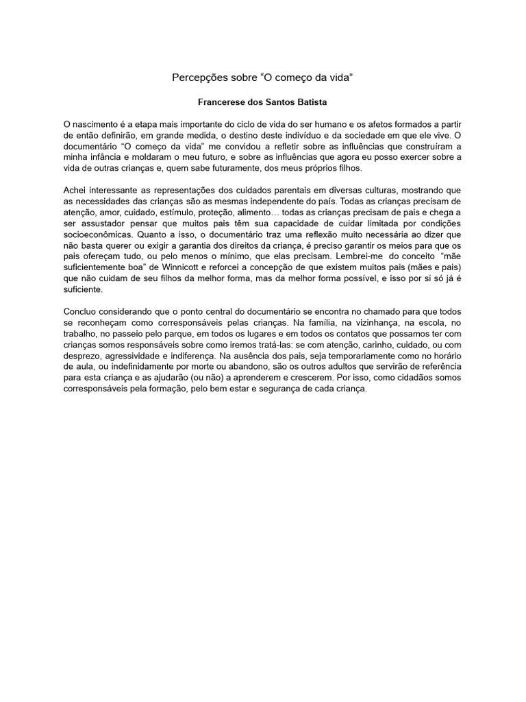Reflexões sobre 