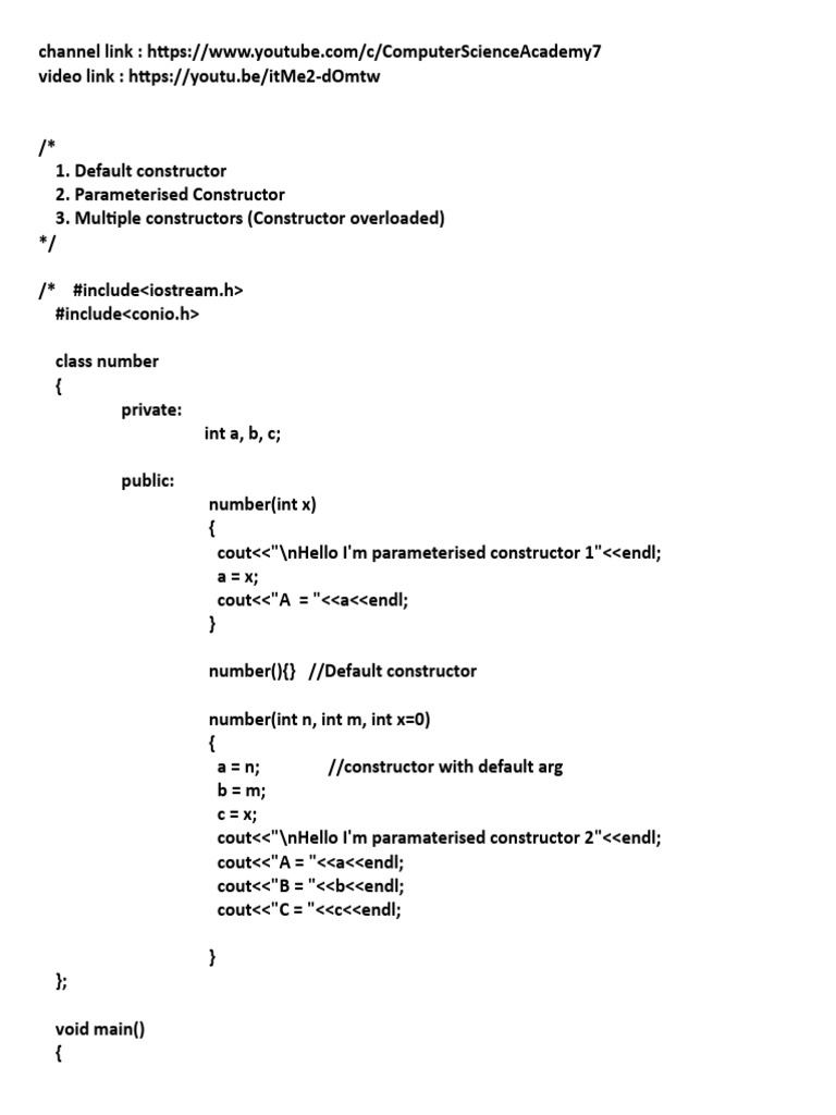 Understanding C++ Constructors Explained | PDF