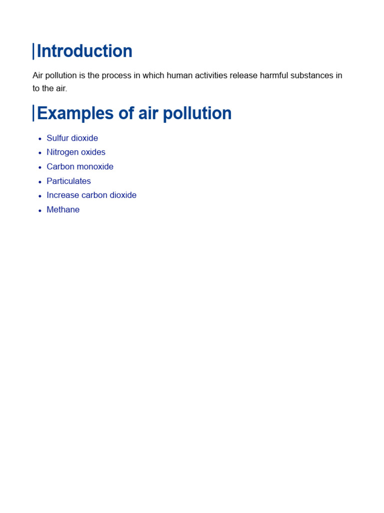Understanding Air Pollution Sources | PDF