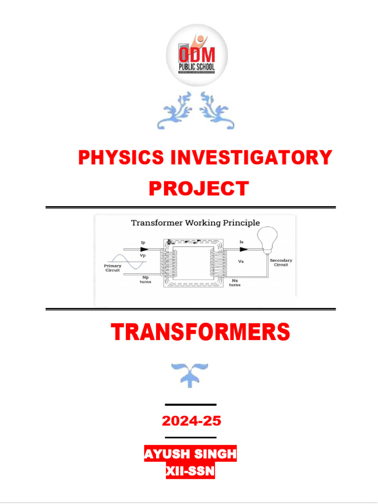 Physics Project on Transformers 2024-25 | PDF