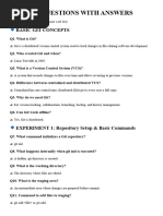 Git and GitHub Quiz Answers Summary | PDF