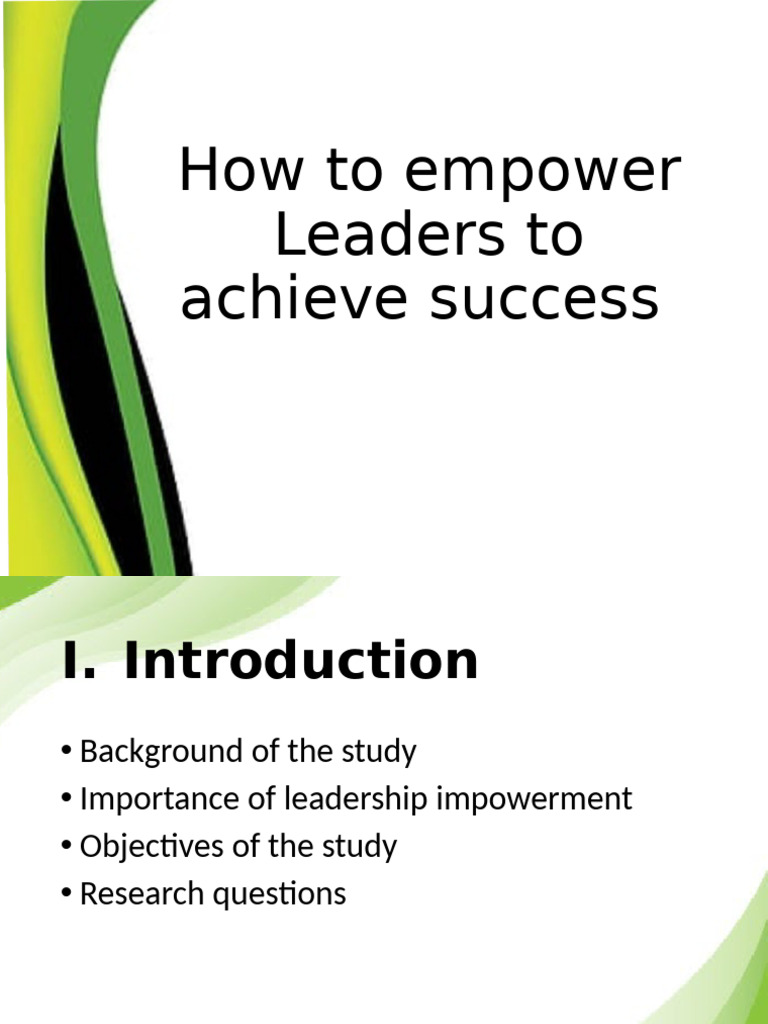Empowering Leaders for Organizational Success | PDF | Leadership ...
