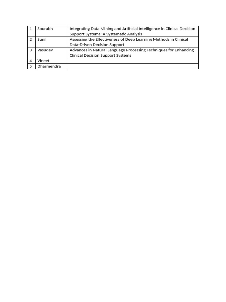 AI and Data Mining in Clinical Support | PDF