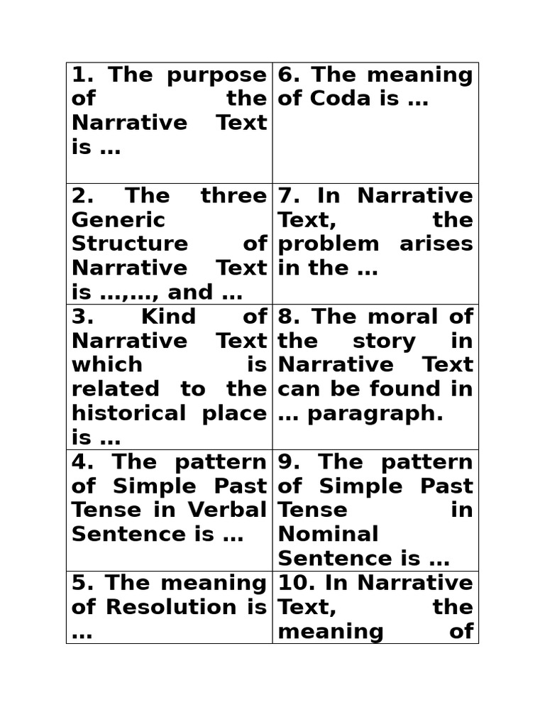 Understanding Narrative Text Structure | PDF