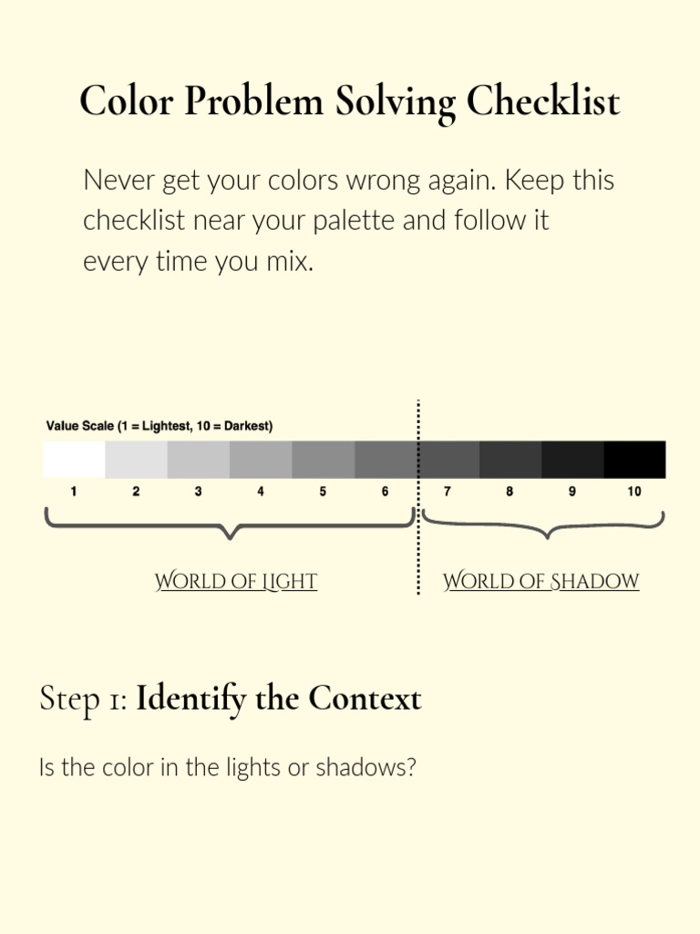 Color Mixing Problem Solving Guide | PDF