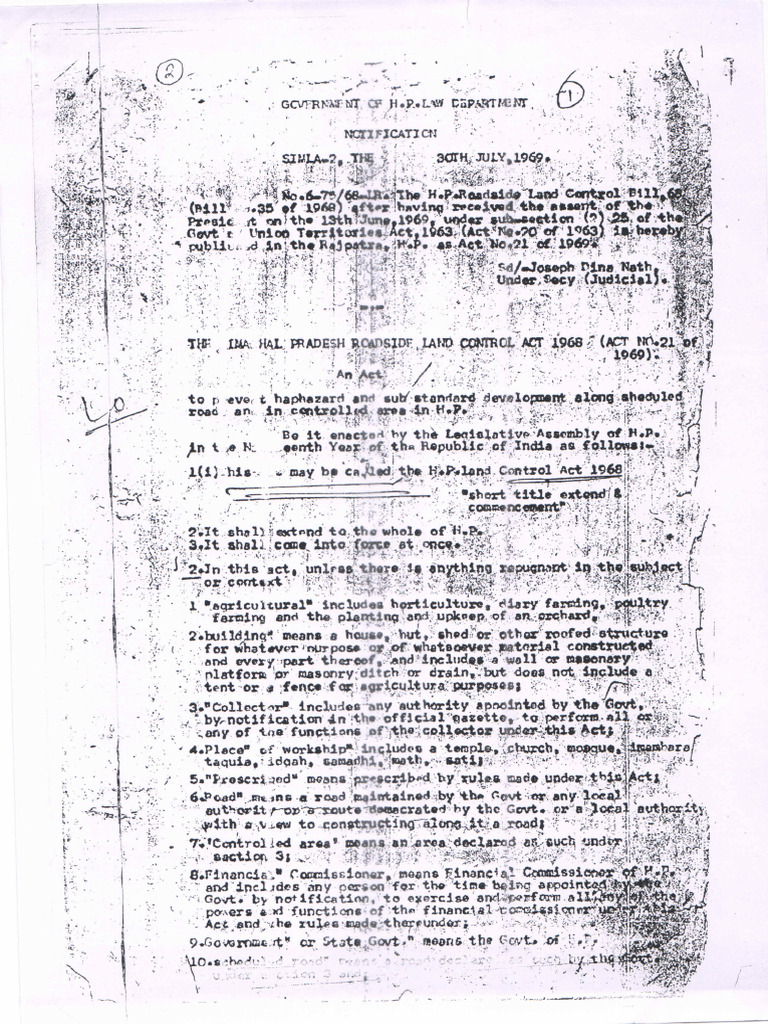 Land Control Act | PDF