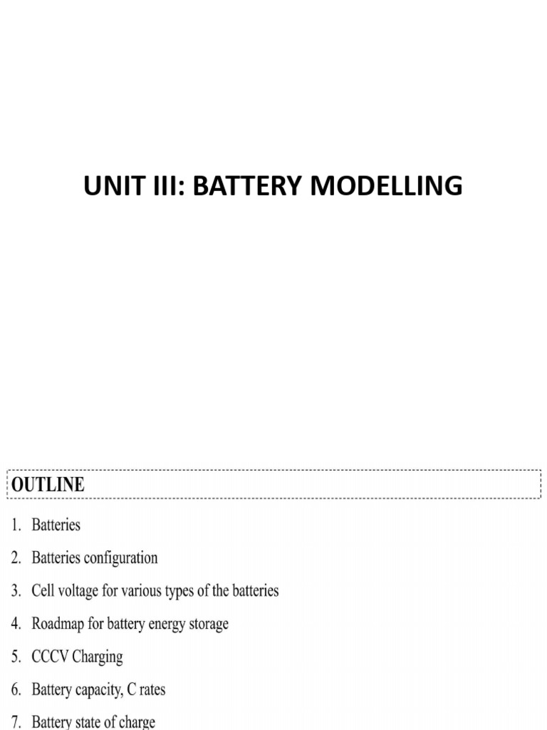 Battery Modelling Techniques Overview | PDF