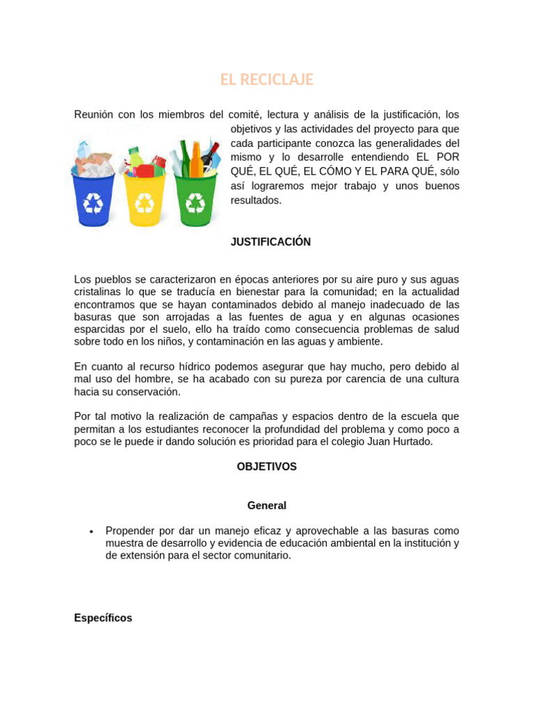 Importancia del Reciclaje en Comunidades | PDF | Residuos | Reciclaje