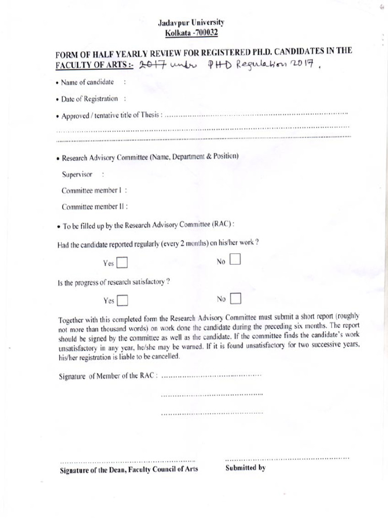 Rac Form | PDF