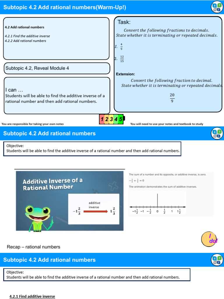 Adding Rational Numbers Guide | PDF