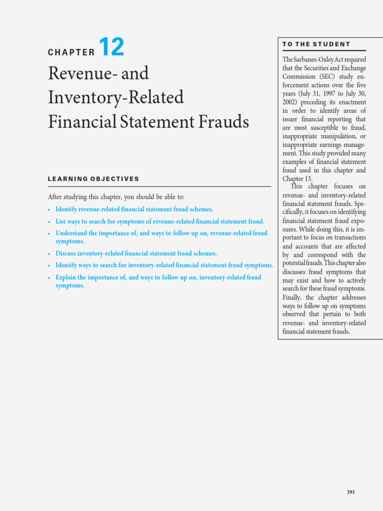 Revenue and Inventory Fraud Schemes | PDF | Business
