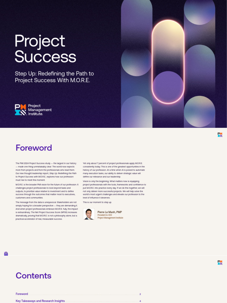 Project Success Redefined with M.O.R.E. | PDF | Project Management ...
