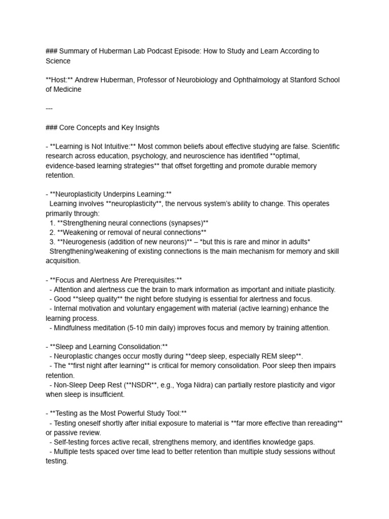 Science-Backed Study Strategies | PDF | Memory | Neuroplasticity
