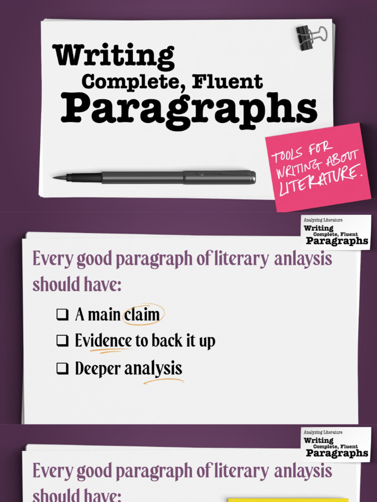 3 WritingFluentParagraphs Slideshow | PDF